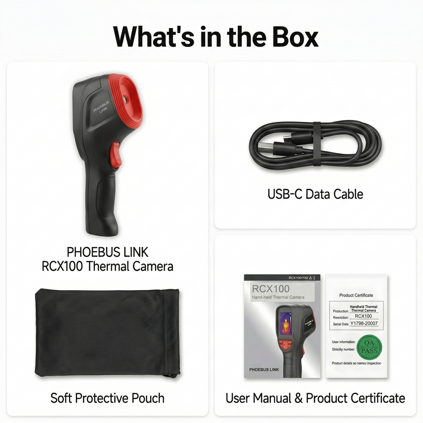 Phoebus Link RCX100 AI Thermal Imager Camera | 320x240 Res HVAC & Auto
