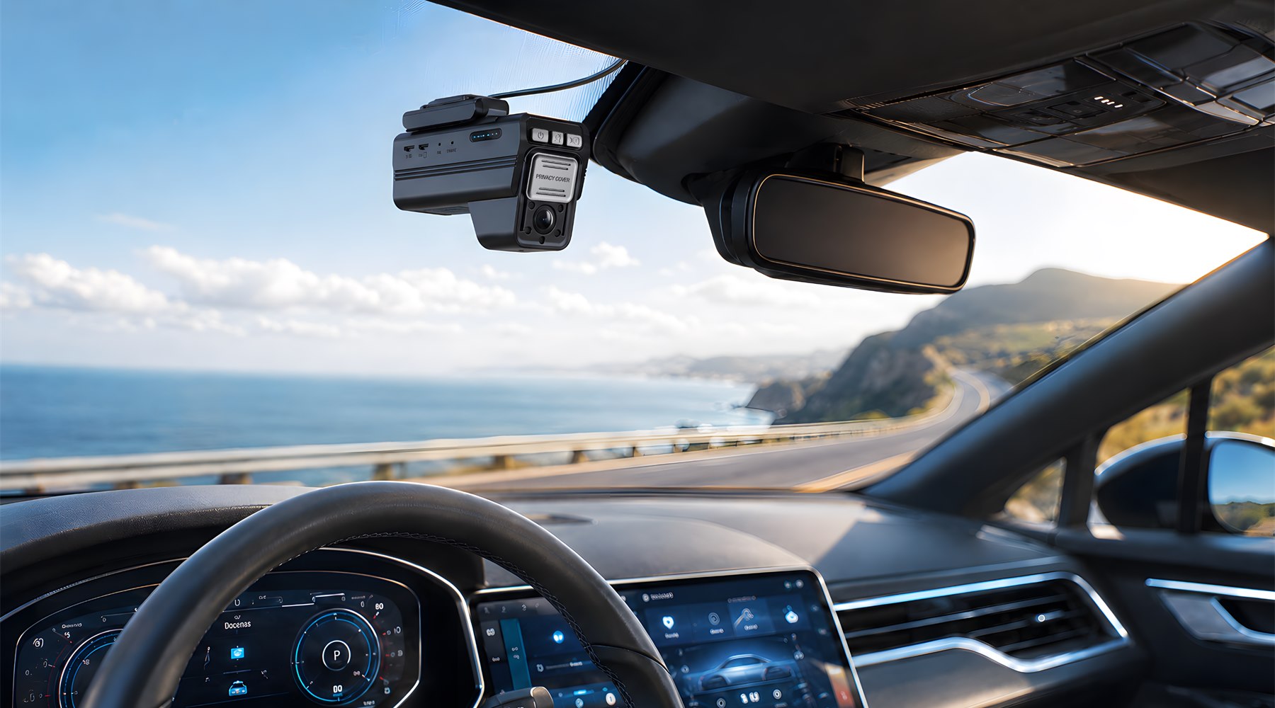 DeerAsk PR02 installed in a vehicle for connected driving visibility